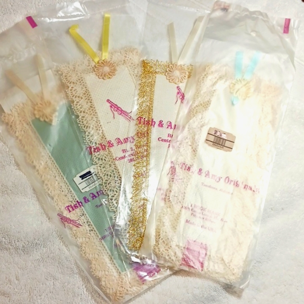 Tish & Amy Needlepoint Book Marks  New
